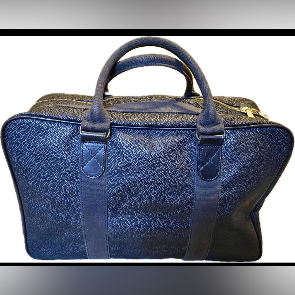 ***Host Pick*** Mulberry Brown Leather Weekender Bag, Water Resistant, Brass - Picture 2 of 8